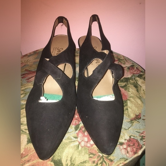 Nwot suede cross strap sling back - Picture 2 of 7